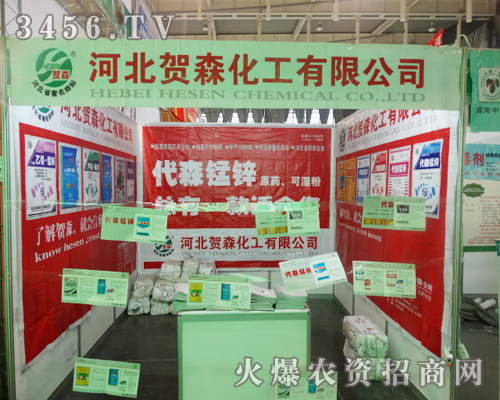 河北賀森化工有限公司的展位前,過往的人們絡(luò)繹不絕